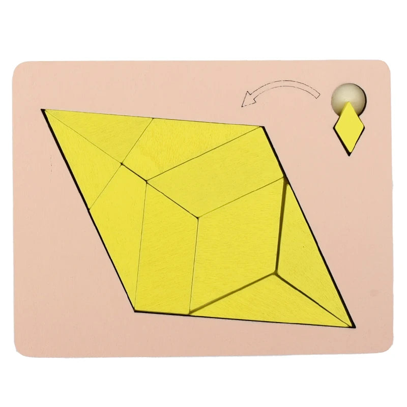 Wooden Geometric Puzzles Challenge Impossible Brain Burning Decompression IQ Mind Brain Teaser Jigsaw Puzzle for Adults Kids